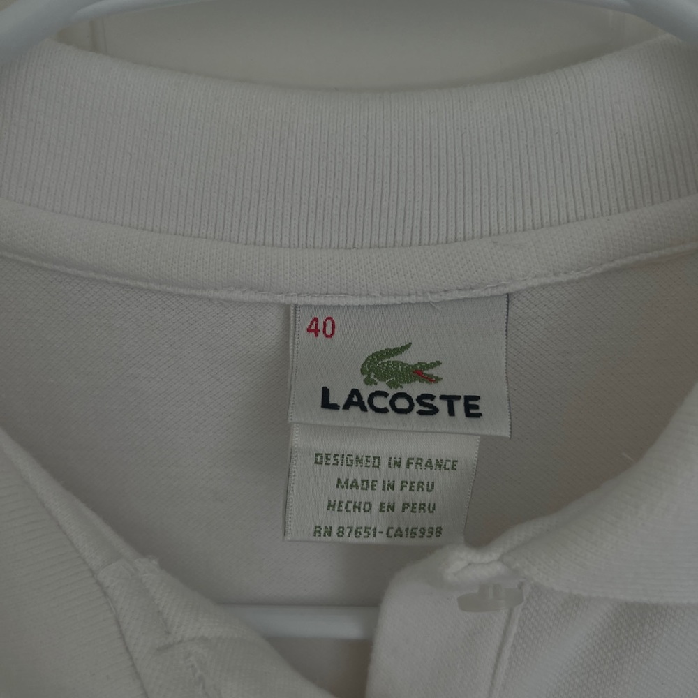 White shirt sleeve Lacoste polo dress - Picture 3 of 5